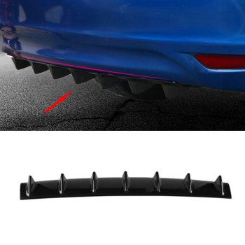 Car-ABS-Gloss-Black-Rear-Bumper-Diffuser-Lip-Spoiler-Shark-Fin-Kit-Fit-for-Universal-Cars