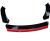 Lip spoiler universal μαύρο/κόκκινο γυαλιστερό πλαστικό